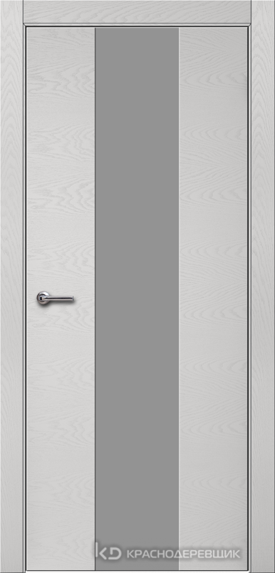 700 ЭмальСветлоСерыйШпонДуба Дверь 704 ДО 21- 9 (пр/л), с фурн., СтеклоСерое