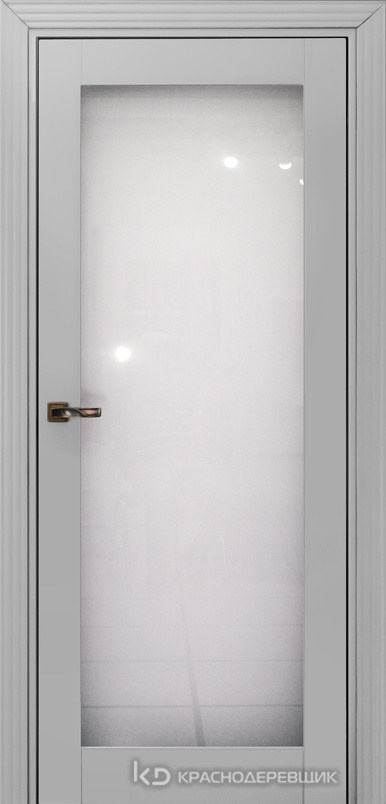 730 MDF ЭмальСветлоСерый Дверь 739 ДО 21- 9 (пр/л), с фурн. Стекло Триплекс 8мм