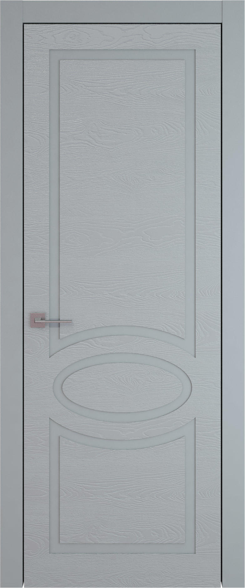 Tivoli Н-5 цвет - Серебристо-серая эмаль по шпону (RAL 7045) Без стекла (ДГ)