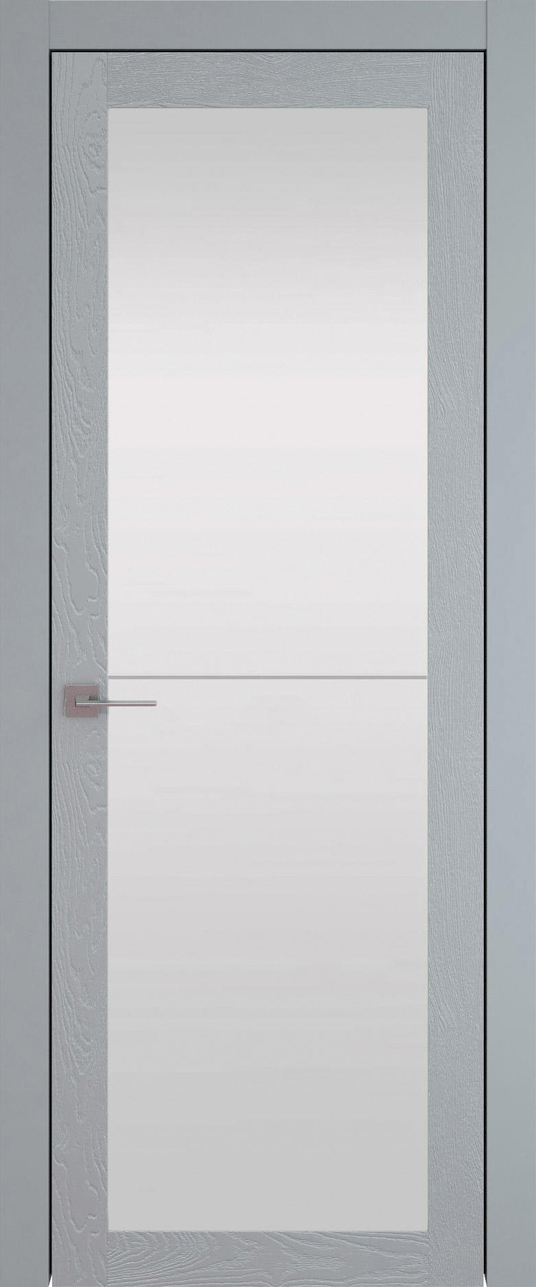 Tivoli З-2 цвет - Серебристо-серая эмаль по шпону (RAL 7045) Со стеклом (ДО)